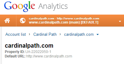 Google Analytics Profiles