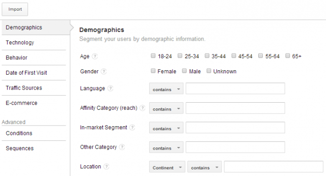 Demographic remarketing list