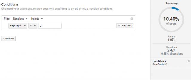 Google Analytics segment