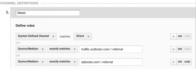 Modified channel grouping