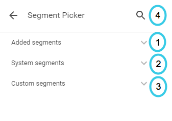 Data Studio segment picker