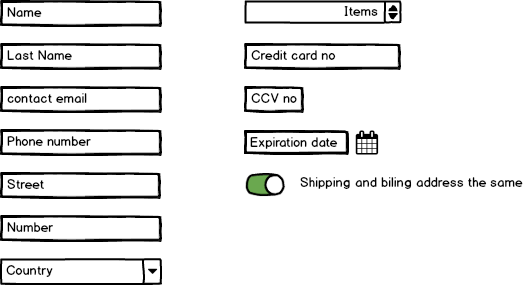 Shipping & billing form